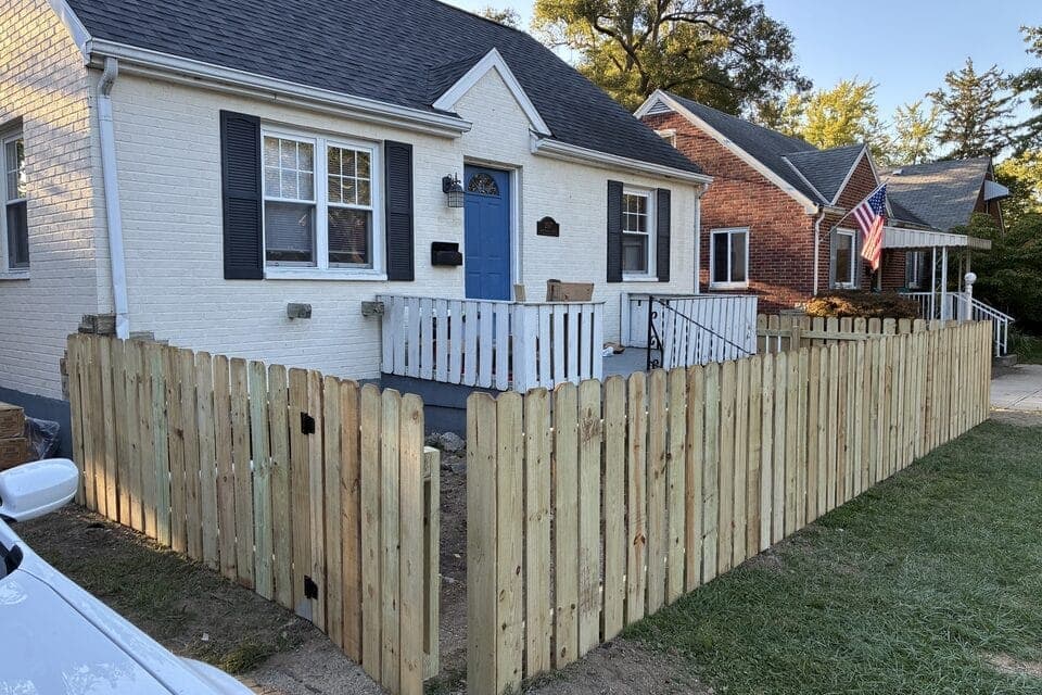 Residential fence installed in a Dayton-area neighborhood